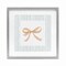 Stupell Industries Chic Bow with Striped Border Framed Print Under Glass, design by PATRICIA PINTO